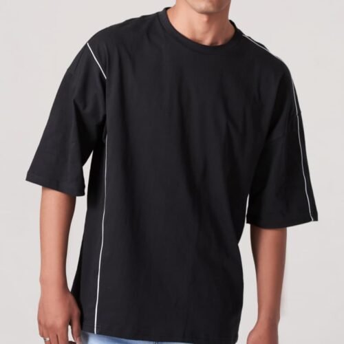 Plain Lines Oversized T-shirt - Black (Combo)