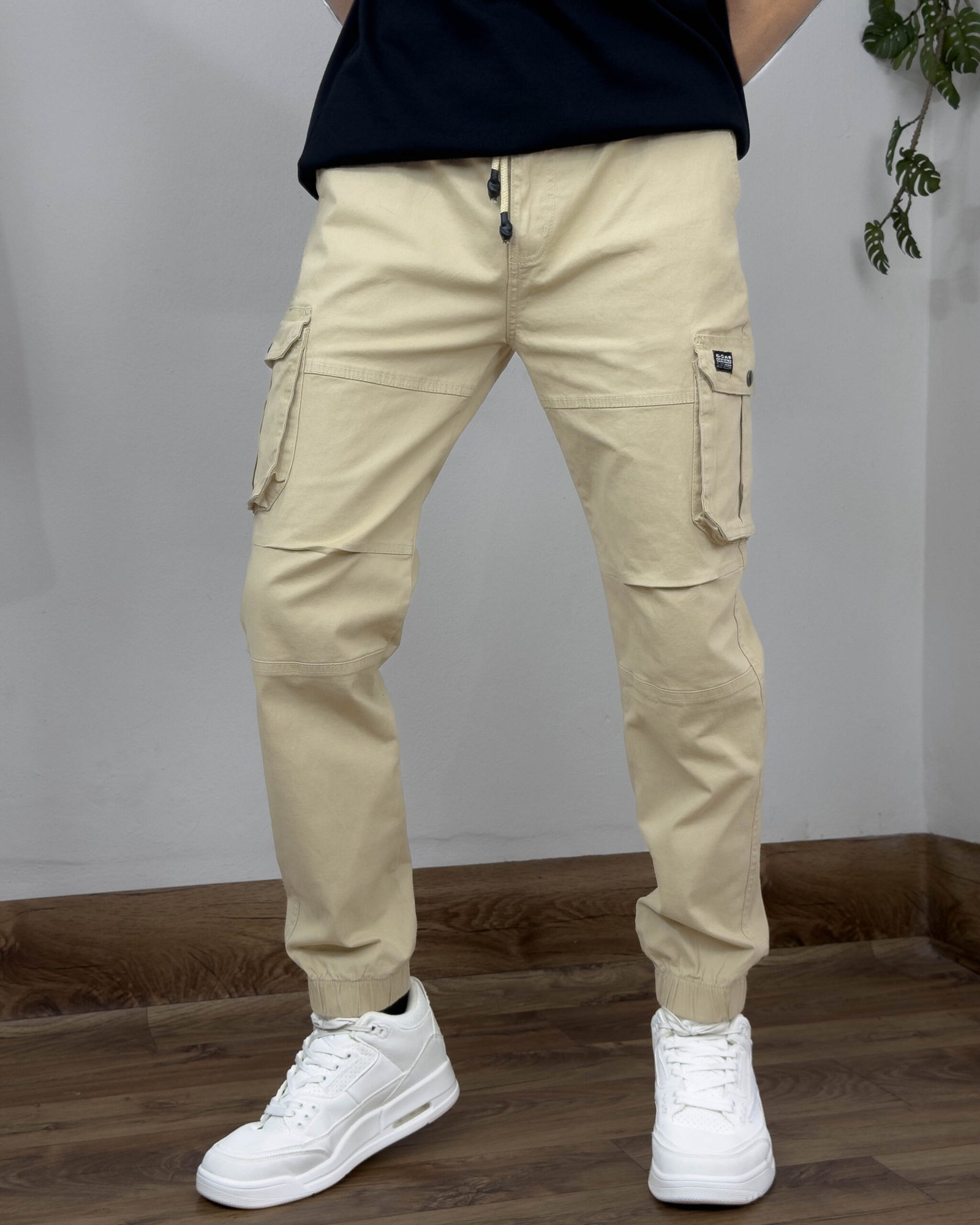 Men's Cargo Jogger Pants - Khaki - Image 2