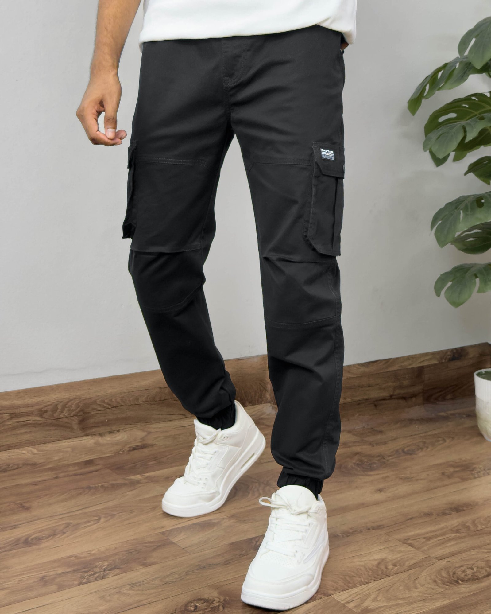 Men's Cargo Jogger Pants - Black - Image 4