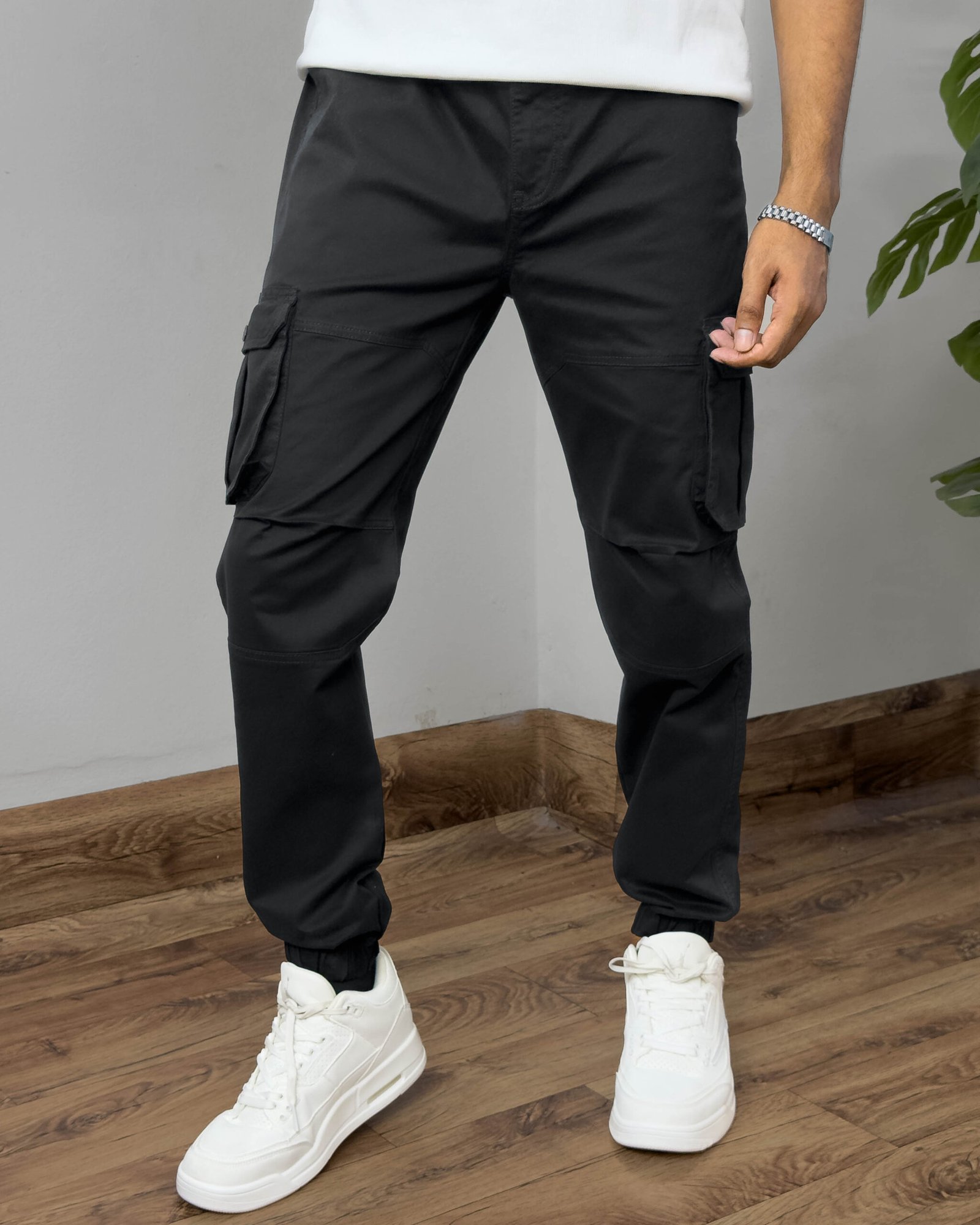 Men's Cargo Jogger Pants - Black