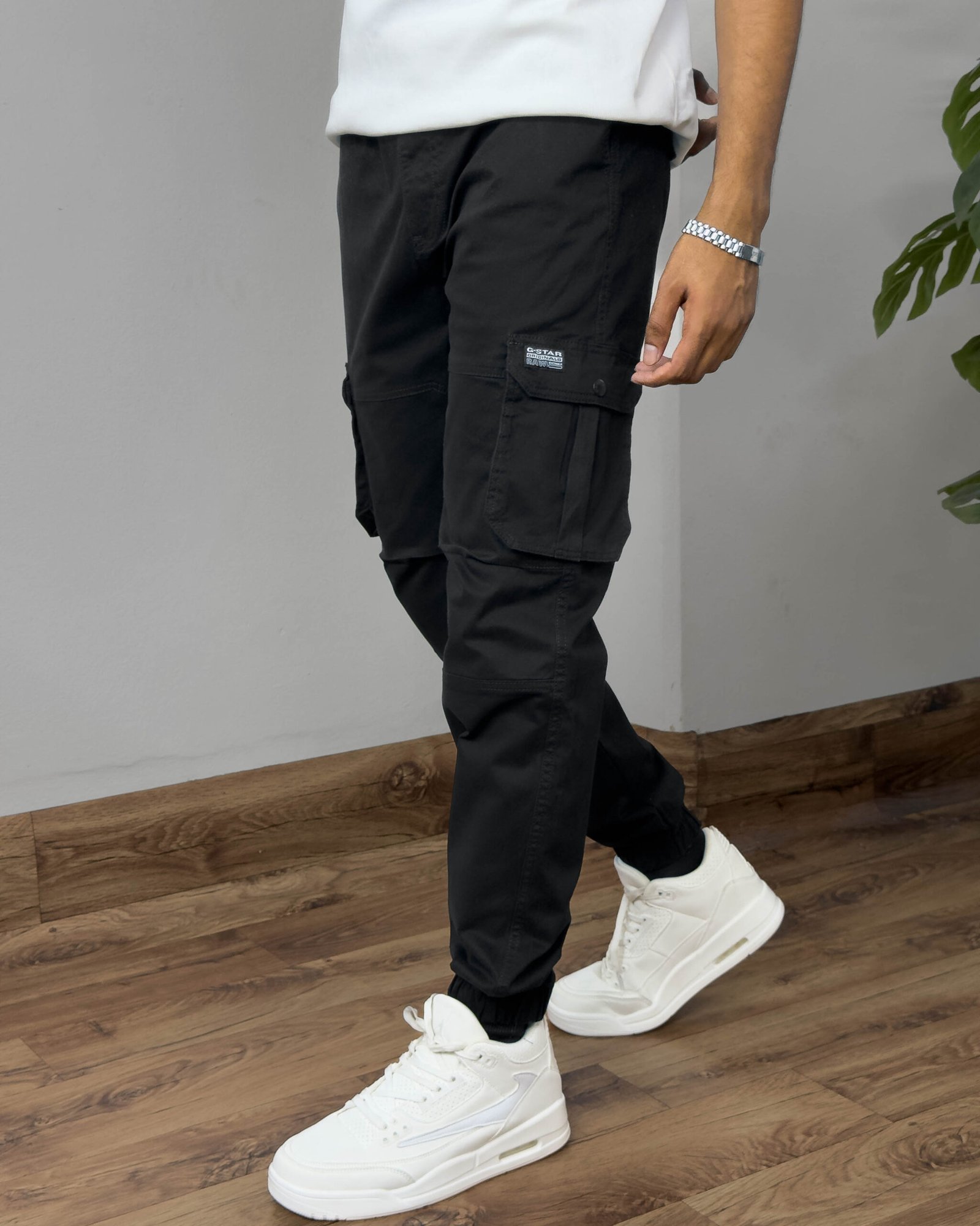 Men's Cargo Jogger Pants - Black - Image 2