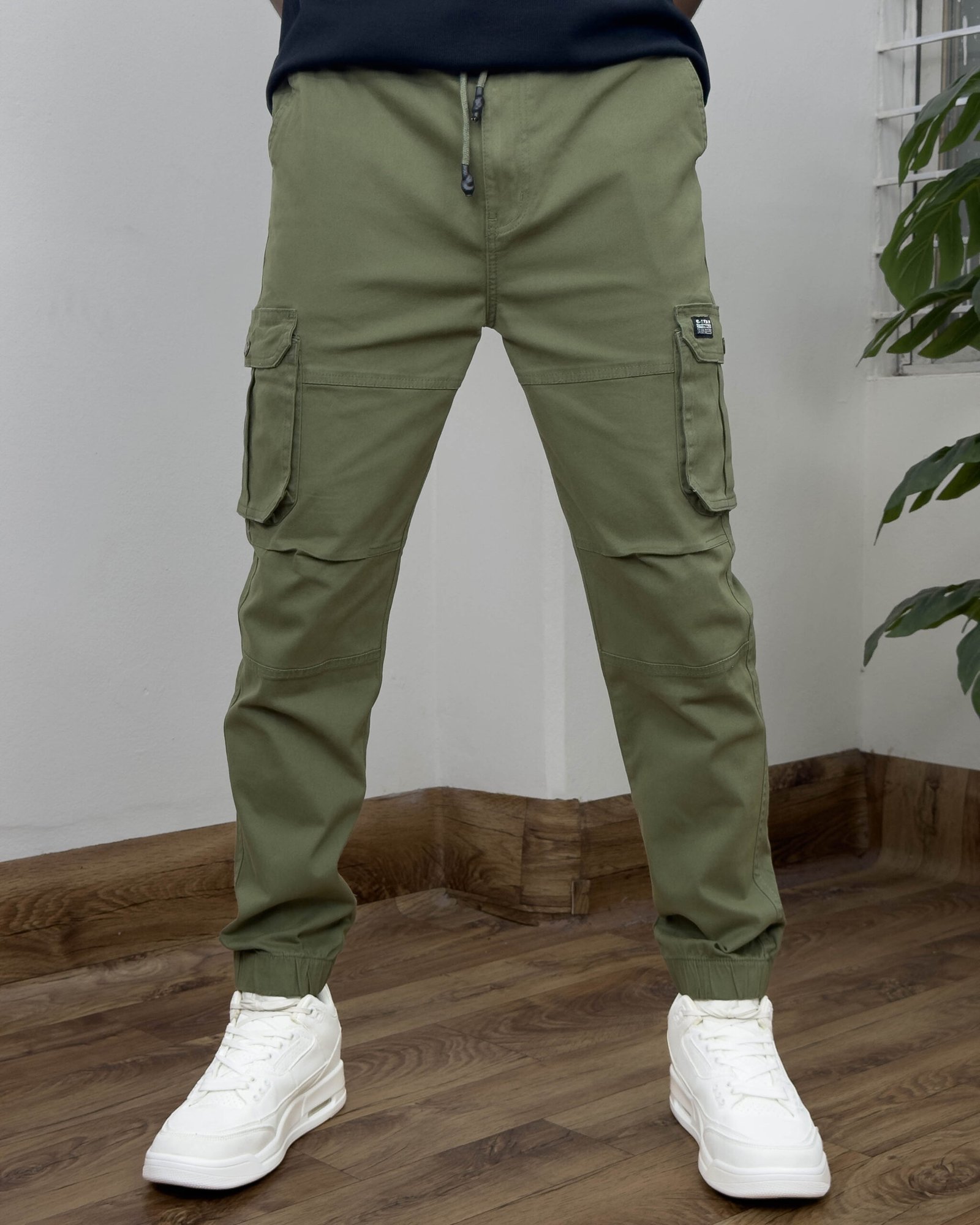 Men's Cargo Jogger Pant - Olive - Image 4
