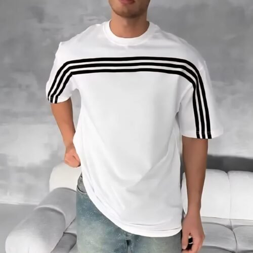 Three Stripes oversized T-shirt-White